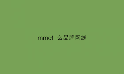 mmc什么品牌网线(网线的m是什么意思)