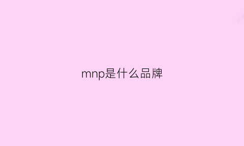 mnp是什么品牌(mng是什么品牌)