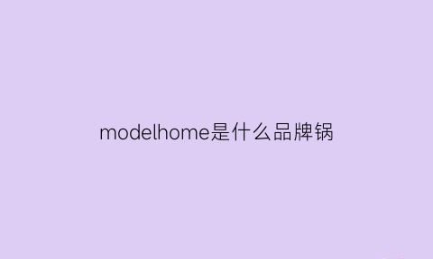 modelhome是什么品牌锅(model是哪个品牌)