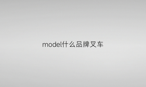 model什么品牌叉车(特斯拉叉车工)