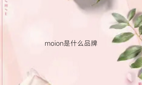 moion是什么品牌(monon是什么品牌)