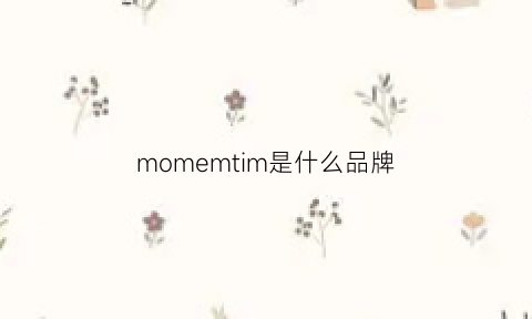 momemtim是什么品牌