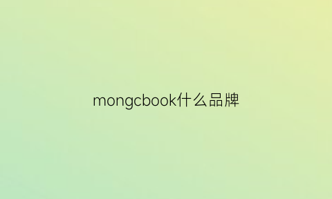 mongcbook什么品牌(montbook)