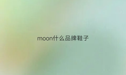 moon什么品牌鞋子(moonllee鞋)