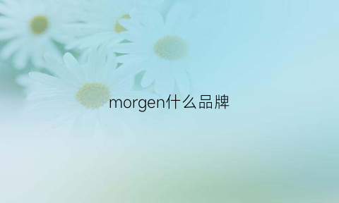 morgen什么品牌(moge是啥牌子)