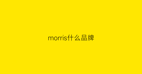 morris什么品牌(morris是什么牌子)