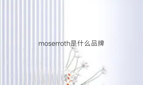 moserroth是什么品牌