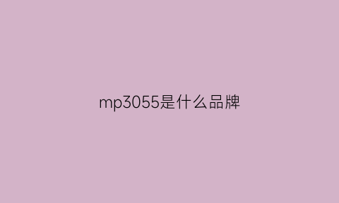 mp3055是什么品牌(mp3050)