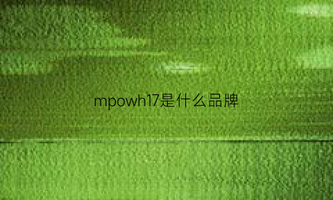 mpowh17是什么品牌(mpe是什么品牌)