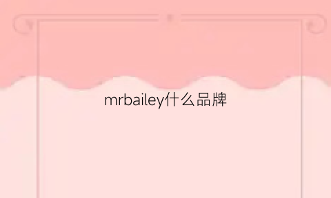 mrbailey什么品牌(mrbailey什么品牌)