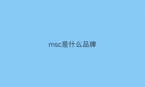 msc是什么品牌(mscm是什么牌子的衣服)