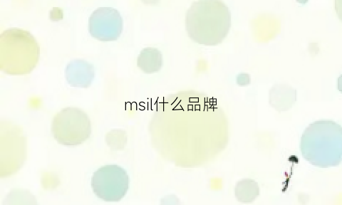 msil什么品牌(msiamo是什么牌子)