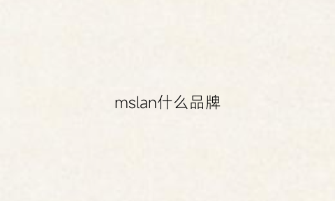 mslan什么品牌(mslan衣服贵吗)