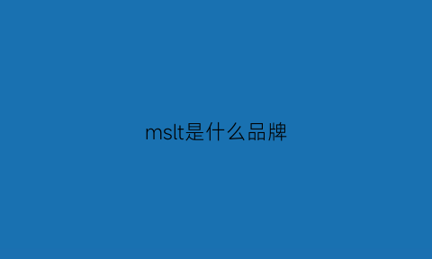 mslt是什么品牌