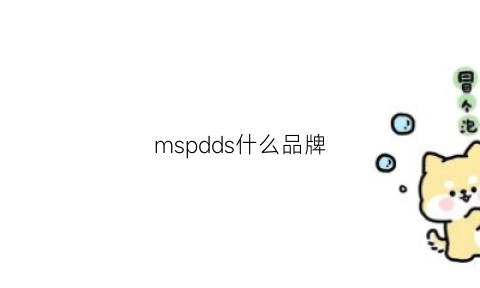 mspdds什么品牌(mspd是什么)