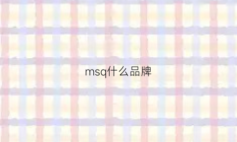 msq什么品牌(mms是什么品牌)