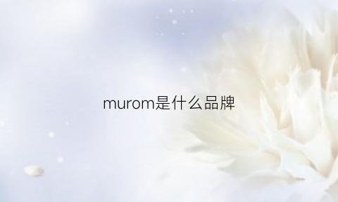 murom是什么品牌(muroexe是哪国品牌)