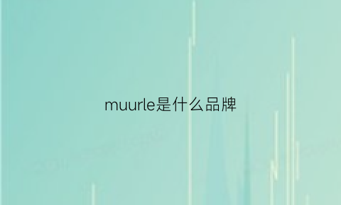 muurle是什么品牌(muyrico是啥品牌)