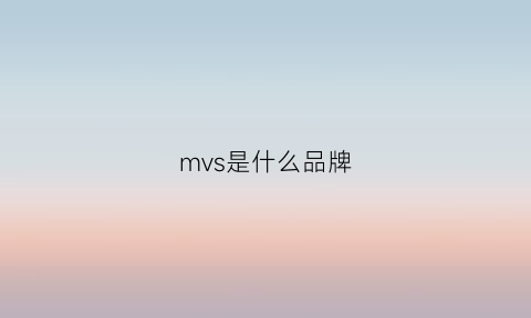 mvs是什么品牌