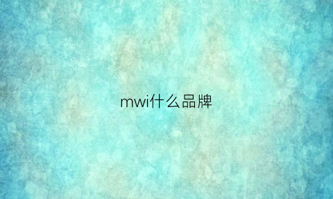 mwi什么品牌(mw品牌)