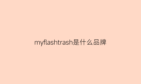 myflashtrash是什么品牌