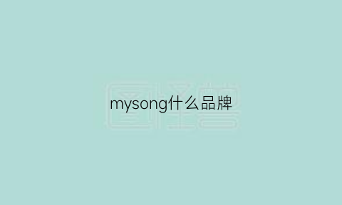 mysong什么品牌(mychampion是什么品牌)