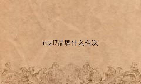 mz17品牌什么档次(m·z17女装)