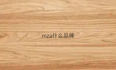 mza什么品牌(mz是什么品牌)