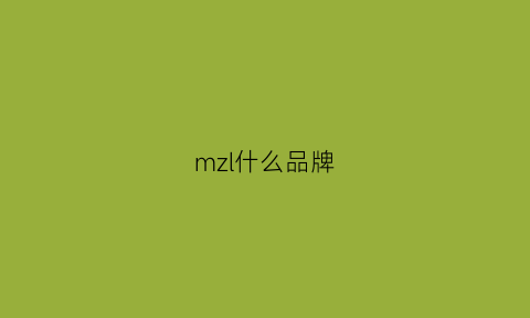 mzl什么品牌(mzl是什么衣服牌子)