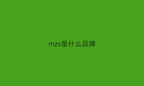 mzv是什么品牌(mzvo是什么牌子)