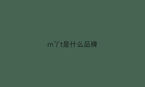 m丫t是什么品牌