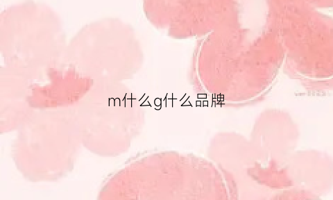 m什么g什么品牌(m是个什么品牌)