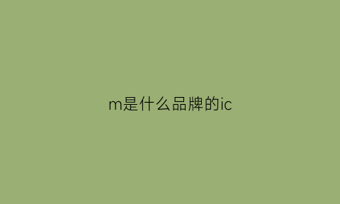 m是什么品牌的ic(M是什么品牌的鞋子)