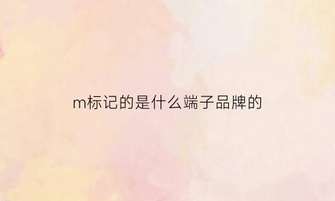 m标记的是什么端子品牌的(m标是什么意思啊)