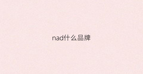 nad什么品牌(nad是什么产品)