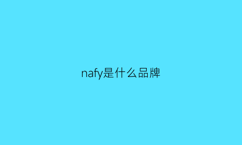 nafy是什么品牌(nafnaf是什么牌子)