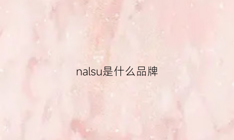 nalsu是什么品牌(snail是什么牌子)