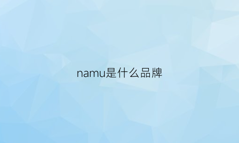 namu是什么品牌(naim是什么品牌)