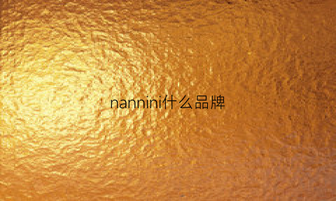 nannini什么品牌(naennu是什么品牌)