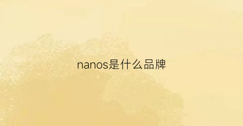 nanos是什么品牌(n+nano是什么牌子)