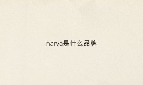 narva是什么品牌(na+是什么品牌)