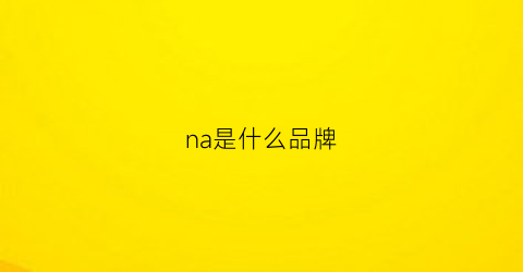 na是什么品牌(dolcegabbana是什么品牌)