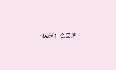 nba球什么品牌(nba的球是什么牌子)