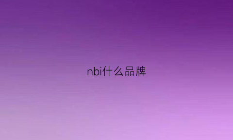 nbi什么品牌(nb品牌属于什么档次)