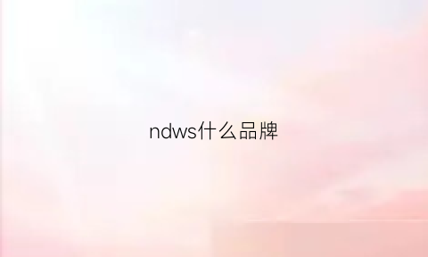 ndws什么品牌