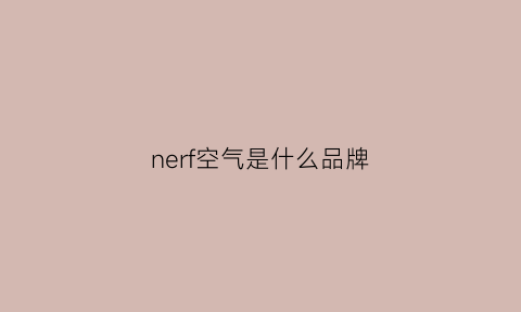 nerf空气是什么品牌(nerf空气炸锅怎么样)