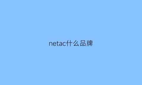 netac什么品牌(netaporter什么档次)