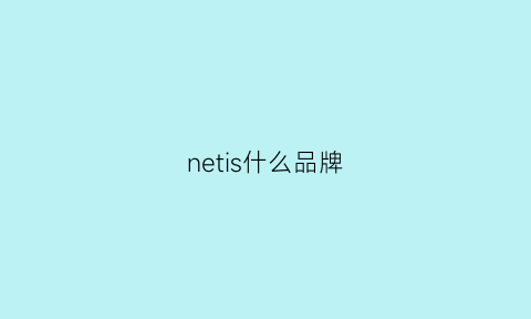 netis什么品牌(netcollection品牌)