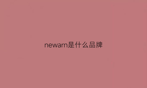 newarn是什么品牌(newera什么品牌中文)