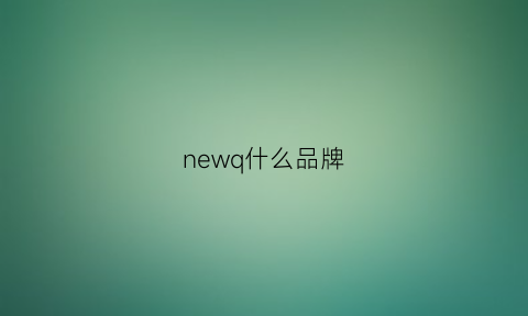 newq什么品牌